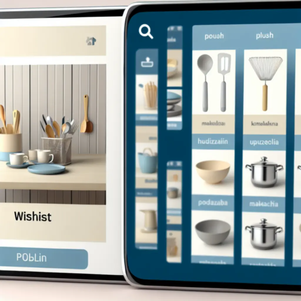 Podgląd zapisanych produktów na liście życzeń